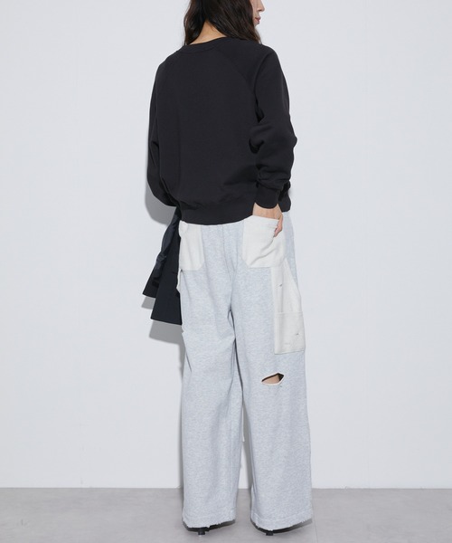 Firsthand（ファーストハンド）の「Firsthand/ファーストハンド オーガニックコットン ハートアップリケ ラグランスウェット（スウェット・レディース・グレー/ブラック・FREE）」の11枚目の写真