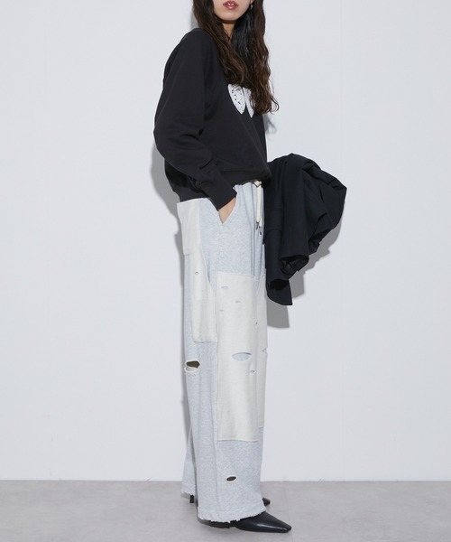 Firsthand（ファーストハンド）の「Firsthand/ファーストハンド オーガニックコットン ハートアップリケ ラグランスウェット（スウェット・レディース・グレー/ブラック・FREE）」の12枚目の写真