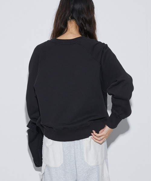 Firsthand（ファーストハンド）の「Firsthand/ファーストハンド オーガニックコットン ハートアップリケ ラグランスウェット（スウェット・レディース・グレー/ブラック・FREE）」の7枚目の写真