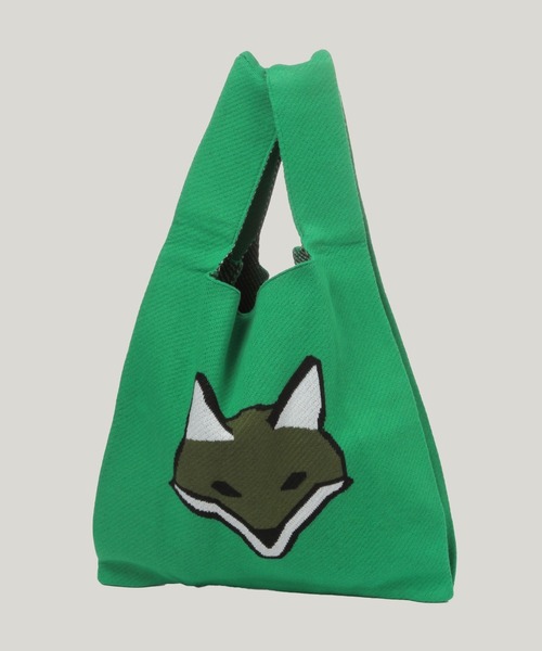 RAGEBLUE(レイジブルー)の「【THE FOX】ニットトートバッグ(トートバッグ・メンズ・グリーン/ピンク系その他/ブラック・FREE)」の3枚目の写真