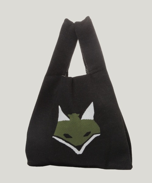 RAGEBLUE(レイジブルー)の「【THE FOX】ニットトートバッグ(トートバッグ・メンズ・グリーン/ピンク系その他/ブラック・FREE)」の2枚目の写真