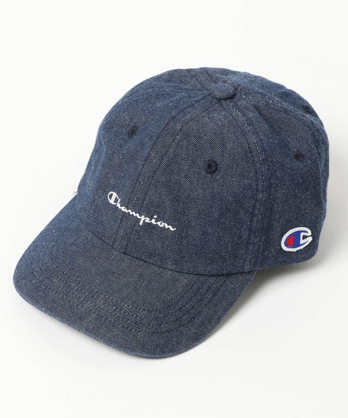 Champion（チャンピオン）の「【Champion(チャンピオン)】別注ツイル&デニムCAP(KIDS)（キャップ・キッズ・チャコール/ベージュ/ネイビー/パープル/ピンク/ブラック/サックスブルー・FREE）」の4枚目の写真