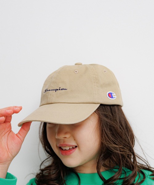 Champion（チャンピオン）の「【Champion(チャンピオン)】別注ツイル&デニムCAP(KIDS)（キャップ・キッズ・チャコール/ベージュ/ネイビー/パープル/ピンク/ブラック/サックスブルー・FREE）」の15枚目の写真