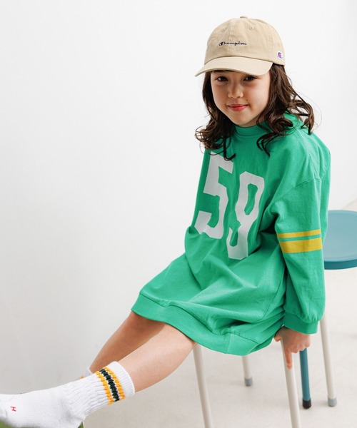 Champion（チャンピオン）の「【Champion(チャンピオン)】別注ツイル&デニムCAP(KIDS)（キャップ・キッズ・チャコール/ベージュ/ネイビー/パープル/ピンク/ブラック/サックスブルー・FREE）」の19枚目の写真