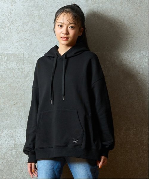 Moi dix Mois 裏起毛　ブルーロゴ　パーカー　XL　ブラック MADROCK 裏起毛パーカー MADROCK LOGO【マッド ブラック/グレー