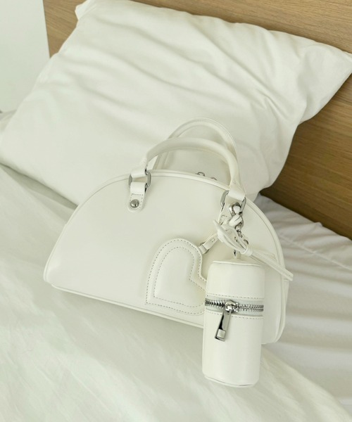 one after another NICE CLAUP（ワンアフターアナザーナイスクラップ）の「チャーム付きボストンバッグ（ハンドバッグ・レディース・ピンク/アイボリー/ブラック・FREE）」の21枚目の写真