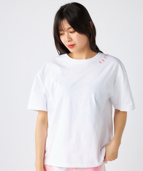RUSTY/ラスティー 半袖 Tシャツ バックプリント ニコちゃん 相良