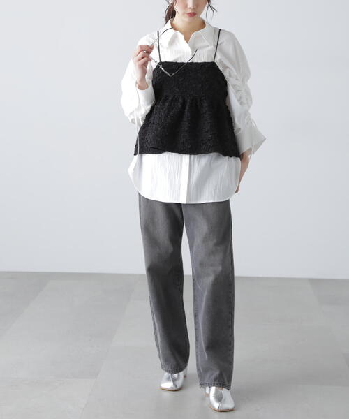 FREE'S MART(フリーズマート)の「◇袖シャーリングオーバーシャツ(シャツ/ブラウス・レディース・ブルー/ホワイト/ブルー系その他/ピンク・FREE)」の13枚目の写真