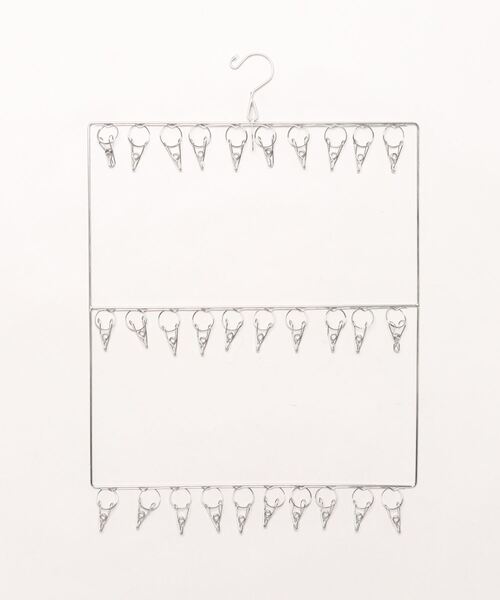 ammy.（エイミードット）の「【 ammy. / エイミードット 】  3段 ステンレス ピンフック ハンガー（収納グッズ・レディース・シルバー・FREE）」の2枚目の写真