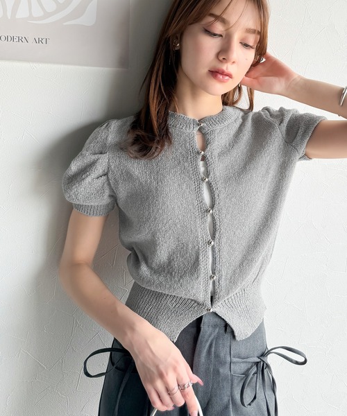 未使用品 ブリル BRILL 25SS ケーブルポロカーディガン ニット F グレー /DO ■OS レディース U.S. POLO ASSN. カーディガン ap retro別注「U.S. ASSN