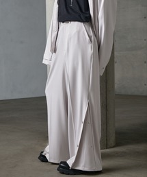SERACE（セラス）の「【SERACE】Side button loose drape wide flare slacks / サイドボタンルーズドレープワイドフレアスラックス（スラックス）」