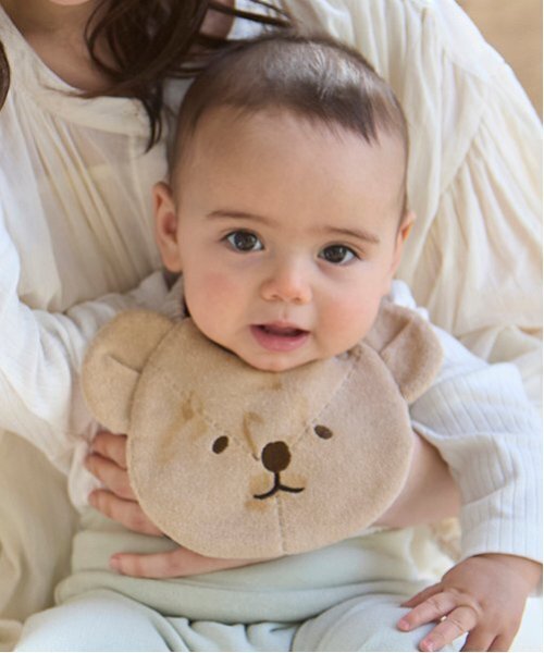 petit main（プティマイン）の「【防水】アニマルスタイ（スタイ/よだれかけ・キッズ・モカ/マスタード/アイボリー・F）」の2枚目の写真