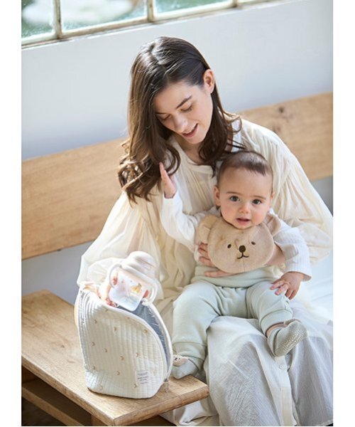 petit main（プティマイン）の「【防水】アニマルスタイ（スタイ/よだれかけ・キッズ・モカ/マスタード/アイボリー・F）」の4枚目の写真