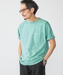 SHIPS | SHIPS: コットン USA クルーネック ポケット ピグメント Tシャツ(Tシャツ/カットソー)