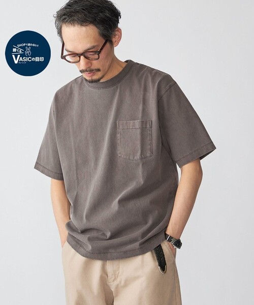 SHIPS(シップス)の「SHIPS: コットン USA クルーネック ポケット ピグメント Tシャツ(Tシャツ/カットソー・メンズ・ピンク/ダークグレー/ケリーグリーン/コバルトブルー・SMALL/MEDIUM/LARGE/X-LARGE)」の2枚目の写真