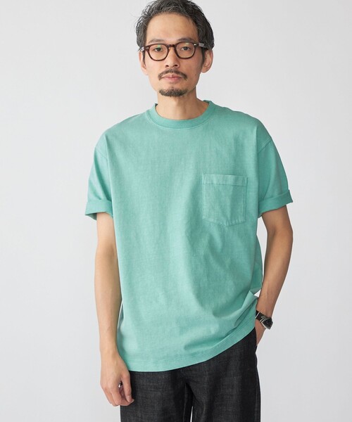 OHP × YANGCASO bゴルズクライ No.2 ピグメントTシャツ セール】SHIPS: コットン USA クルーネック ポケット ピグメント