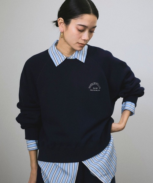 SALON adam et rope'(サロン アダム エ ロペ)の「【WEB限定】ヴィンテージライクテンダースウェットプルオーバー(スウェット・レディース・オフホワイト/グレー/ネイビー・FREE)」の10枚目の写真