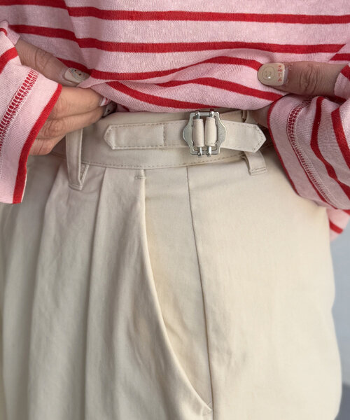 CPCM（シーピーシーエム）の「タックワイドチノパンツ（その他パンツ・レディース・ベージュ/アイボリー/ブラック・SMALL/MEDIUM/LARGE）」の8枚目の写真