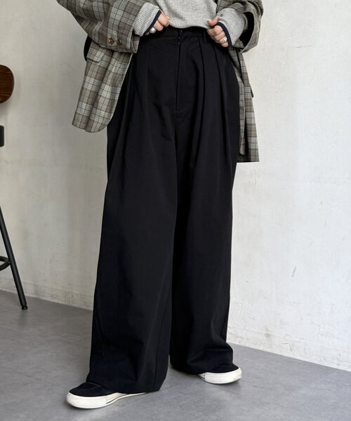 CPCM（シーピーシーエム）の「タックワイドチノパンツ（その他パンツ・レディース・ベージュ/アイボリー/ブラック・SMALL/MEDIUM/LARGE）」の12枚目の写真