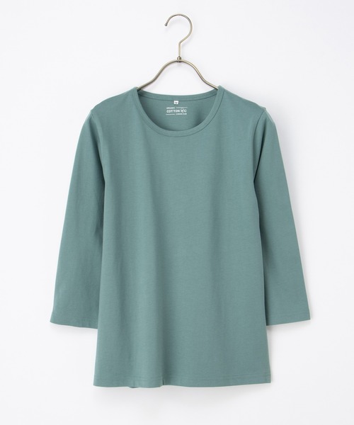 Honeys(ハニーズ)の「【UVカット】7分袖オーガニックT(Tシャツ/カットソー・レディース・スミクロ/ブルー/グリーン/ブラック/ピンク/ネイビー/オフホワイト/オートミール/ブラウン系その他・S/M/LL/L)」の22枚目の写真