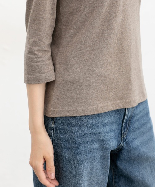 Honeys(ハニーズ)の「【UVカット】7分袖オーガニックT(Tシャツ/カットソー・レディース・スミクロ/ブルー/グリーン/ブラック/ピンク/ネイビー/オフホワイト/オートミール/ブラウン系その他・S/M/LL/L)」の20枚目の写真