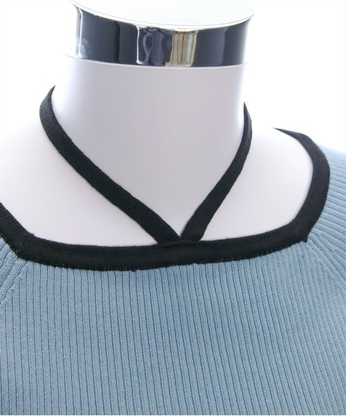 CLEAR BASIC（クリアベーシック）の「バックリボン配色フレアスリーブニットトップス[大人 綺麗目 カジュアル シンプル]≪SS新作≫（ニット/セーター・レディース・アイボリー/ブラック/ブルーグレー・F）」の14枚目の写真