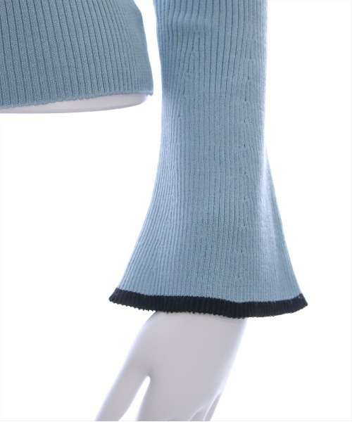 CLEAR BASIC（クリアベーシック）の「バックリボン配色フレアスリーブニットトップス[大人 綺麗目 カジュアル シンプル]≪SS新作≫（ニット/セーター・レディース・アイボリー/ブラック/ブルーグレー・F）」の16枚目の写真