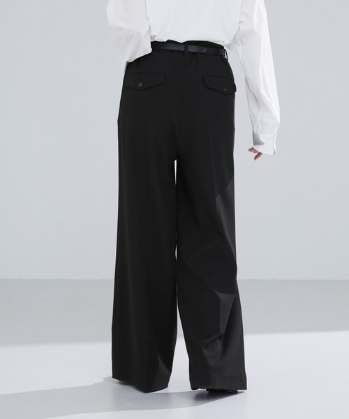 LUENNA（ルエナ）の「【LUENNA】 Semi Flare Slacks /セミフレア スラックス（セットアップ対応）（スラックス・メンズ・チャコールグレー/ブラック/ブラウン系1・L/M/S）」の13枚目の写真