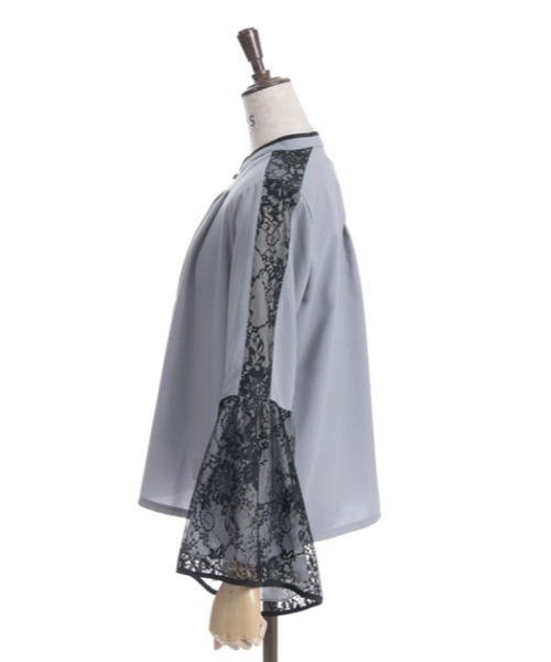 axes femme（アクシーズファム）の「レースフレア袖ブラウス（シャツ/ブラウス・レディース・ブルーグレー/ブラック/キナリ・FREE）」の13枚目の写真