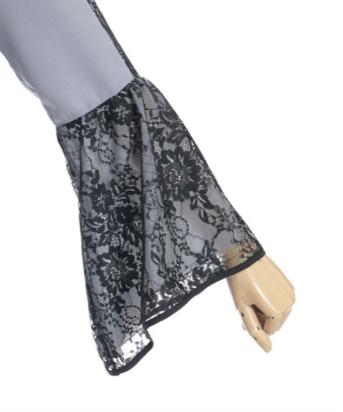 axes femme（アクシーズファム）の「レースフレア袖ブラウス（シャツ/ブラウス・レディース・ブルーグレー/ブラック/キナリ・FREE）」の18枚目の写真