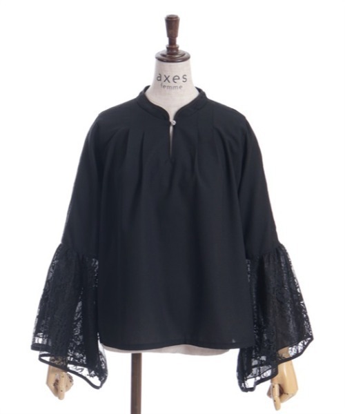 axes femme（アクシーズファム）の「レースフレア袖ブラウス（シャツ/ブラウス・レディース・ブルーグレー/ブラック/キナリ・FREE）」の19枚目の写真