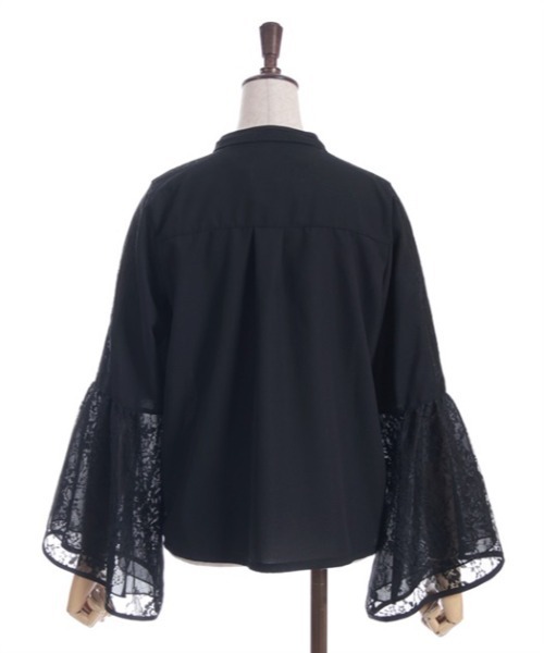 axes femme（アクシーズファム）の「レースフレア袖ブラウス（シャツ/ブラウス・レディース・ブルーグレー/ブラック/キナリ・FREE）」の21枚目の写真