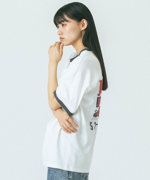ROSE BUD(ローズバッド)の「【WEB・一部店舗限定】PUFF PRINT S/S TEE(Tシャツ/カットソー・レディース・ホワイト/ベージュ・ONE SIZE)」の4枚目の写真