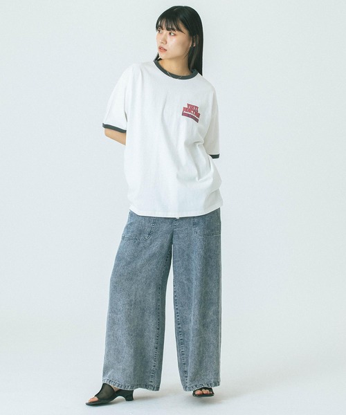 ROSE BUD(ローズバッド)の「【WEB・一部店舗限定】PUFF PRINT S/S TEE(Tシャツ/カットソー・レディース・ホワイト/ベージュ・ONE SIZE)」の6枚目の写真