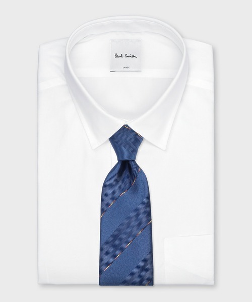 Paul Smith(ポールスミス)の「アーティストストライプポイント レジメンタルタイ【150022 552MJ】(ネクタイ・メンズ・ネイビー/ダークグリーン/グレー/ブルー・FREE)」の12枚目の写真