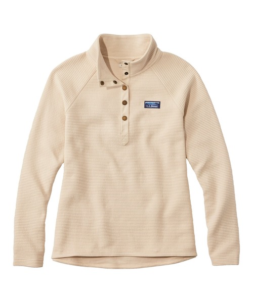L.L.Bean(エルエルビーン)の「レイクウォッシュ・ダブルニット・クォータースナップ 米国フィット・プチ(その他トップス・レディース・ブルー/ダークブラック/オートミール/ネイビー・SMALL/MEDIUM/X-SMALL)」の3枚目の写真