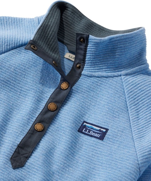 L.L.Bean(エルエルビーン)の「レイクウォッシュ・ダブルニット・クォータースナップ 米国フィット・プチ(その他トップス・レディース・ブルー/ダークブラック/オートミール/ネイビー・SMALL/MEDIUM/X-SMALL)」の5枚目の写真