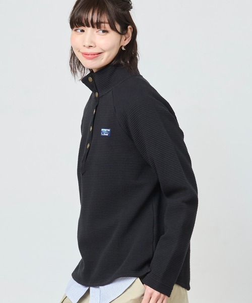 L.L.Bean(エルエルビーン)の「レイクウォッシュ・ダブルニット・クォータースナップ 米国フィット・プチ(その他トップス・レディース・ブルー/ダークブラック/オートミール/ネイビー・SMALL/MEDIUM/X-SMALL)」の13枚目の写真