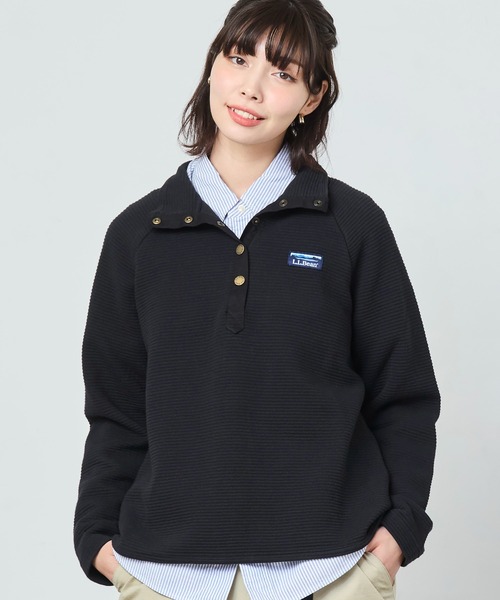 L.L.Bean(エルエルビーン)の「レイクウォッシュ・ダブルニット・クォータースナップ 米国フィット・プチ(その他トップス・レディース・ブルー/ダークブラック/オートミール/ネイビー・SMALL/MEDIUM/X-SMALL)」の16枚目の写真