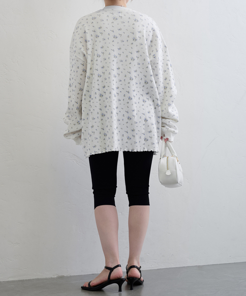 U by SPICK&SPAN（ユーバイスピックアンドスパン）の「《追加2》ワッフルオーバートップス（Tシャツ/カットソー・レディース・ブルー/マルチ・FREE）」の8枚目の写真