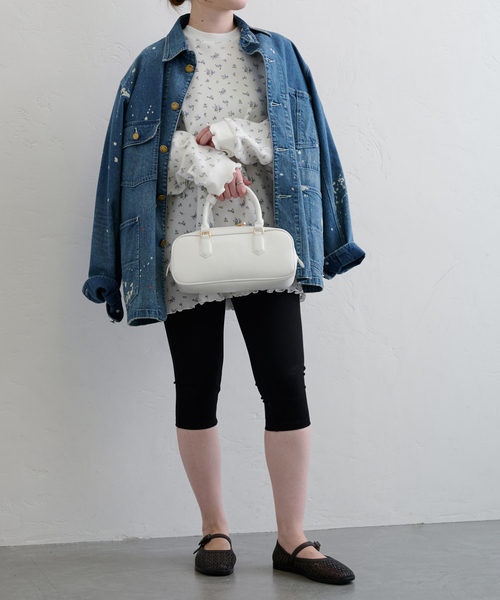 U by SPICK&SPAN（ユーバイスピックアンドスパン）の「《追加2》ワッフルオーバートップス（Tシャツ/カットソー・レディース・ブルー/マルチ・FREE）」の10枚目の写真