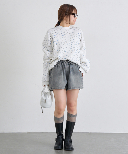 U by SPICK&SPAN（ユーバイスピックアンドスパン）の「《追加2》ワッフルオーバートップス（Tシャツ/カットソー・レディース・ブルー/マルチ・FREE）」の11枚目の写真