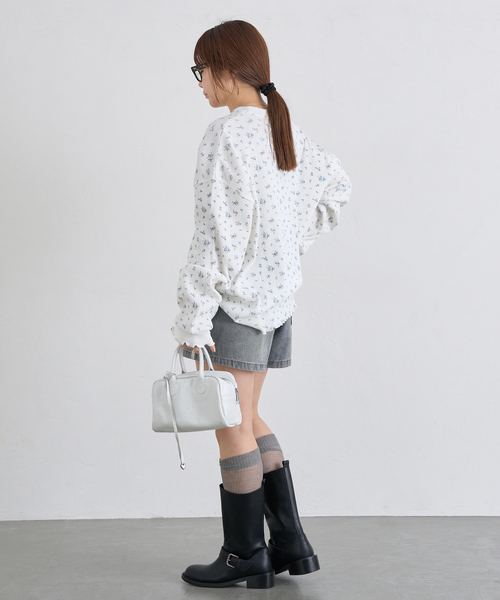 U by SPICK&SPAN（ユーバイスピックアンドスパン）の「《追加2》ワッフルオーバートップス（Tシャツ/カットソー・レディース・ブルー/マルチ・FREE）」の12枚目の写真