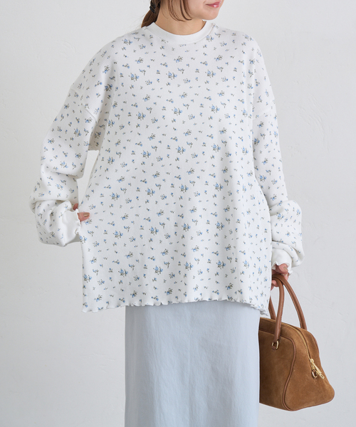 U by SPICK&SPAN（ユーバイスピックアンドスパン）の「《追加2》ワッフルオーバートップス（Tシャツ/カットソー・レディース・ブルー/マルチ・FREE）」の15枚目の写真