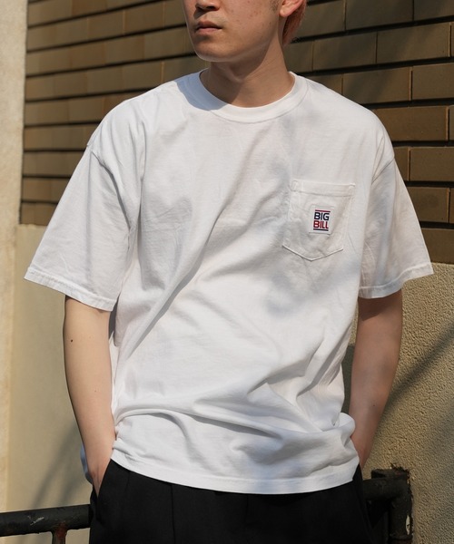 FUSE(フューズ)の「【BIG BILL/ビッグ ビル】別注ポケットTEE(Tシャツ/カットソー・メンズ・ネイビー/ホワイト/ブラック・02/03)」の1枚目の写真