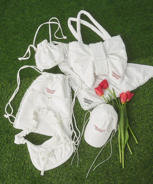 WC（ダブル シー）の「サイドリボンコットンレースキャップ（キャップ・レディース・ホワイト・FREE）」の6枚目の写真