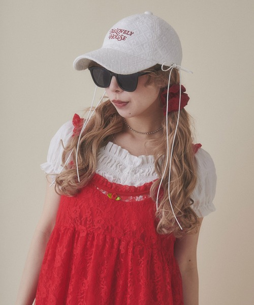 WC（ダブル シー）の「サイドリボンコットンレースキャップ（キャップ・レディース・ホワイト・FREE）」の10枚目の写真