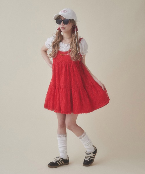 WC（ダブル シー）の「サイドリボンコットンレースキャップ（キャップ・レディース・ホワイト・FREE）」の9枚目の写真