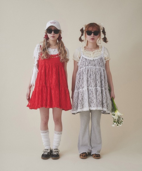 WC（ダブル シー）の「サイドリボンコットンレースキャップ（キャップ・レディース・ホワイト・FREE）」の14枚目の写真