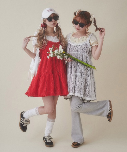 WC（ダブル シー）の「サイドリボンコットンレースキャップ（キャップ・レディース・ホワイト・FREE）」の13枚目の写真